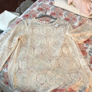 NWT Ann Taylor Loft Lace Blouse